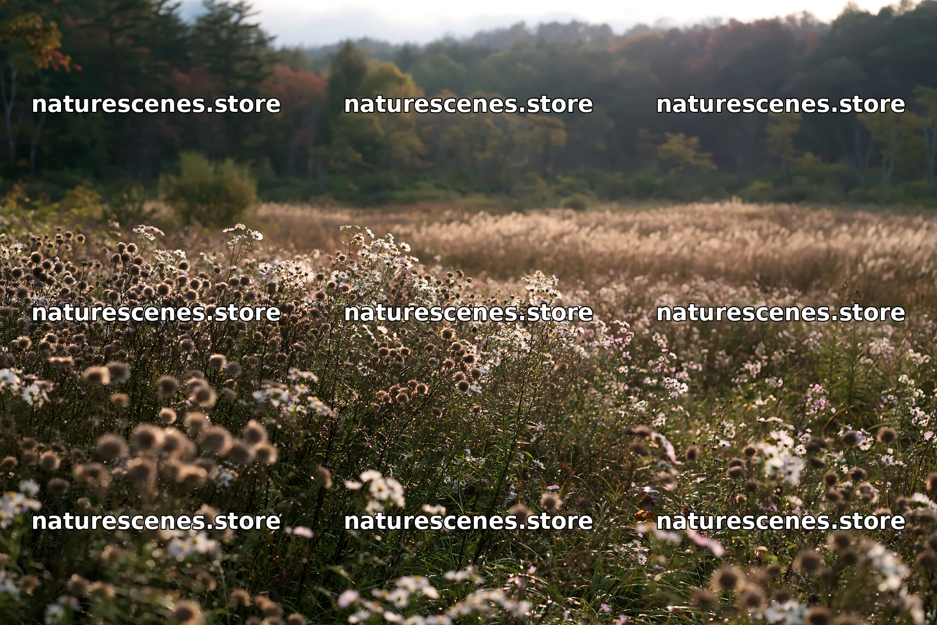 Iwate rain refreshed meadow seedhead foreground – nature scenes 9722x6480
