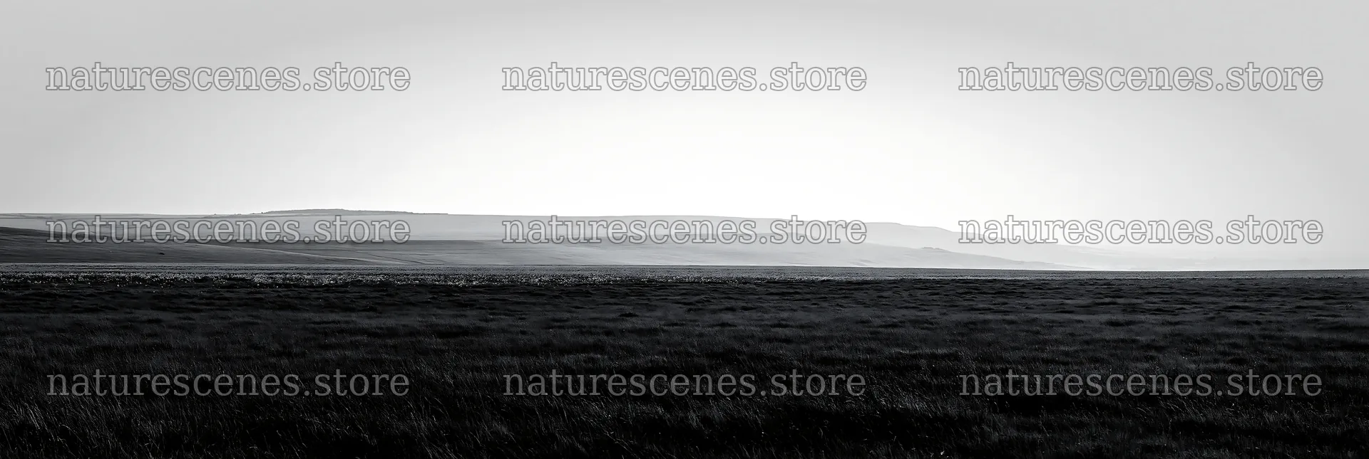 Cloudy limestone meadow with distant hills under overcast skies – nature scenes 13690x4602