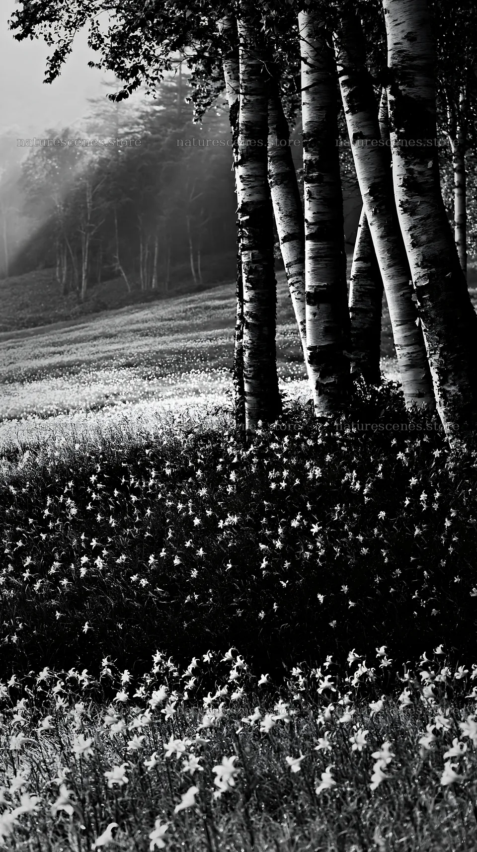 Kirigamine highland daylily meadow with trees and flowers – nature scenes 5938x10608