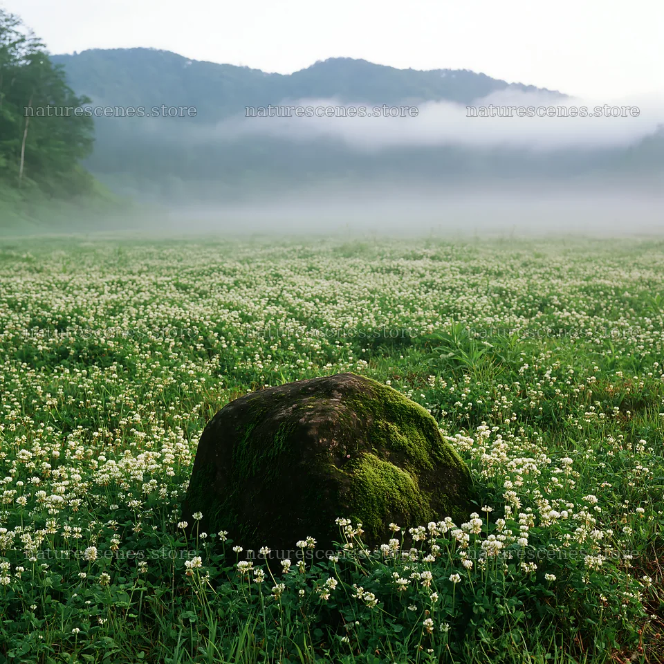 Miyagi spring recovery meadow mossy stone with green landscape – nature scenes 7938x7938