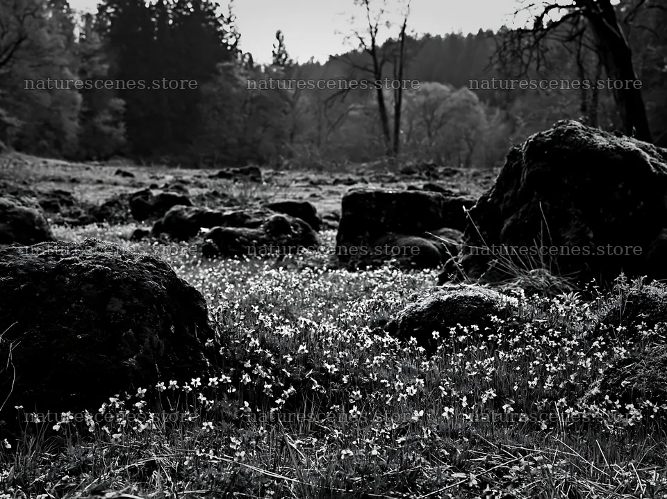 Miyagi spring recovery meadow mossy stone in natural setting – nature scenes 9174x6866