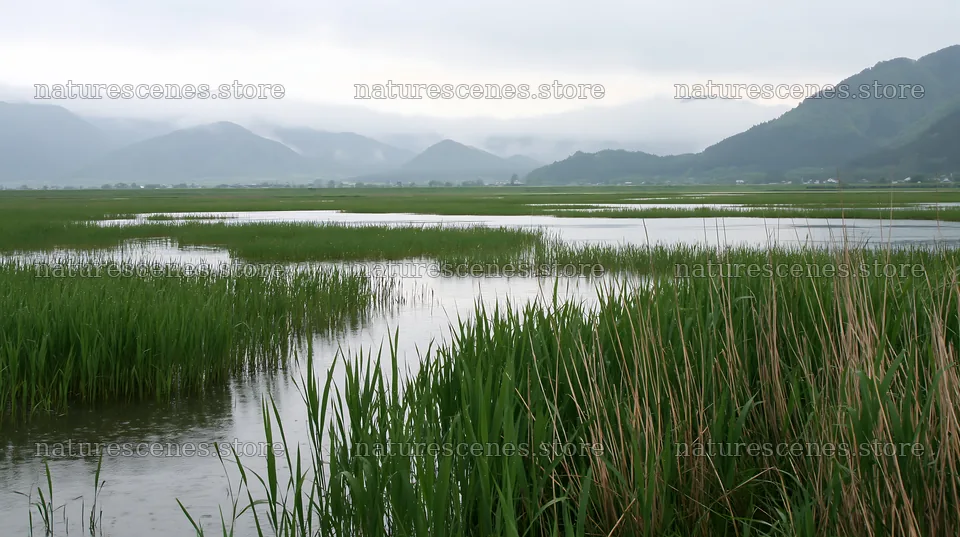 Shiga wetland meadow climate adaptation reeds in a natural setting – nature scenes 10608x5938