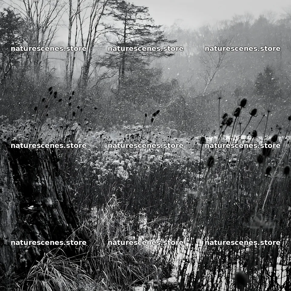 Fukushima native meadow with weathered stump – nature scenes 7938x7938