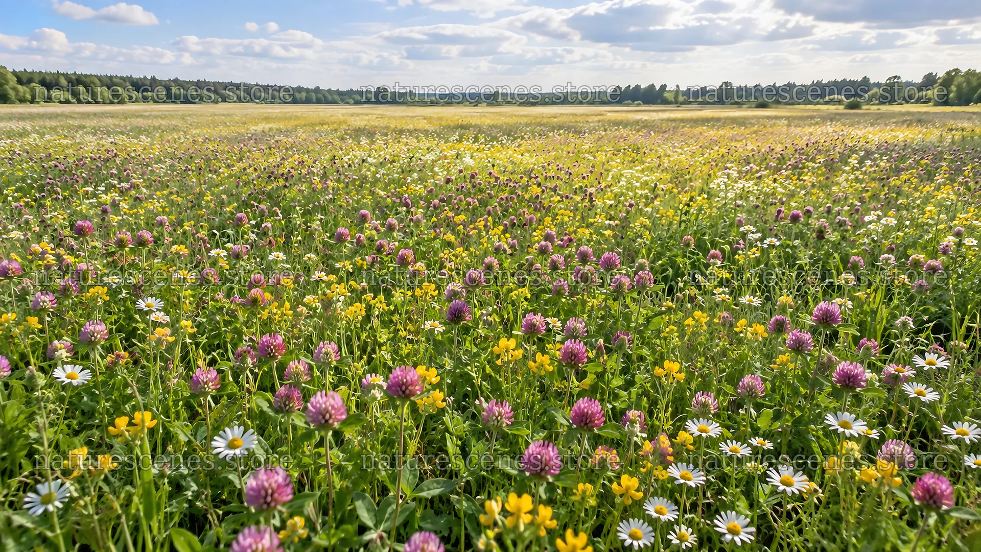Colorful Wildflowers Across a Sunny Meadow – nature scenes 10324x5812