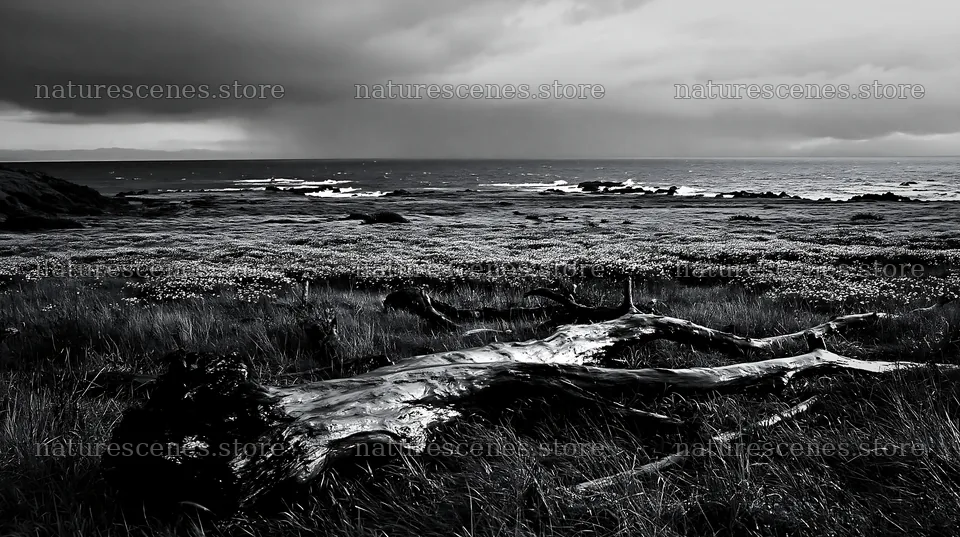 Nagasaki coastal meadow driftwood foreground mood – nature scenes 10608x5938