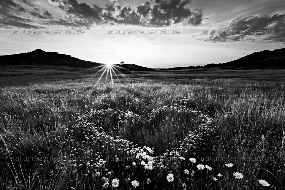 Christmas tree in a meadow under a radiant sky – nature scenes 9722x6480