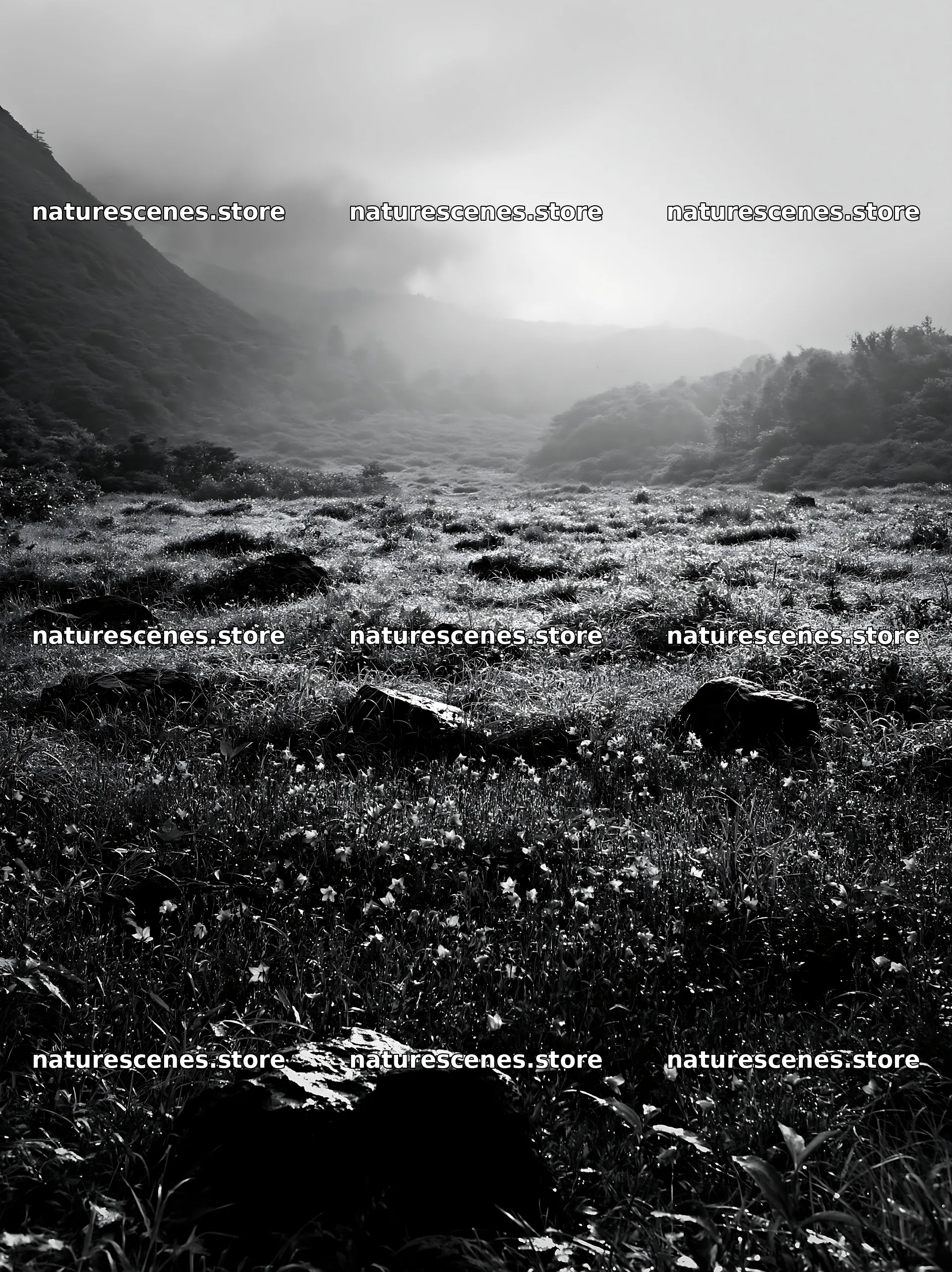 Kanagawa heat resilient meadow volcanic stones in green field – nature scenes 6866x9174