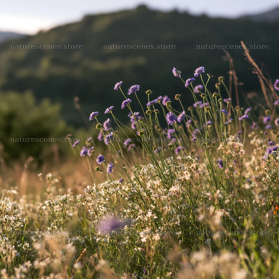 Summer hay meadows in Transylvania with wildflowers – nature scenes 7938x7938