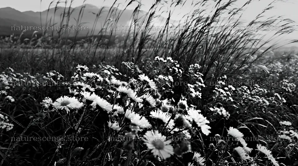 Niigata floodplain restoration meadow dew foreground – nature scenes 10608x5938